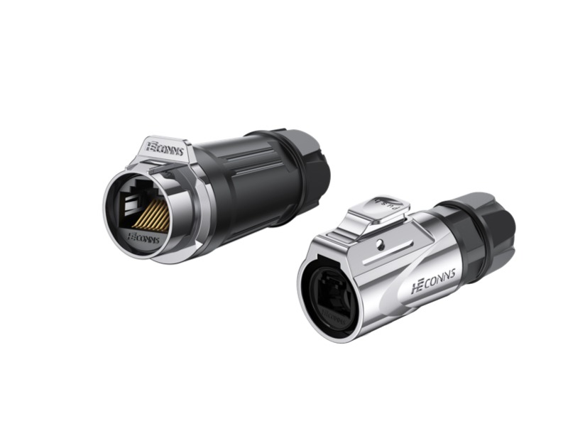 LP16型RJ45金属公母对接千兆传输网口信号防水连接器